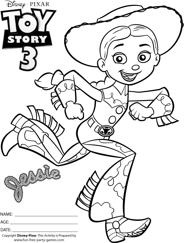 Plansa de colorat cu Toy Story 113 17
